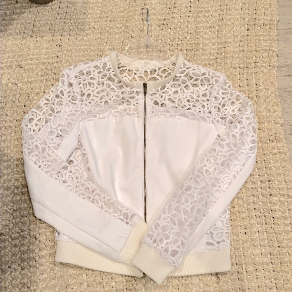 Lace Bomber Jacket by Guess